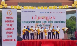 Huyện Dầu Tiếng (Bình Dương) ra quân thực hiện Tuyến đường “điểm” thanh toán không dùng tiền mặt